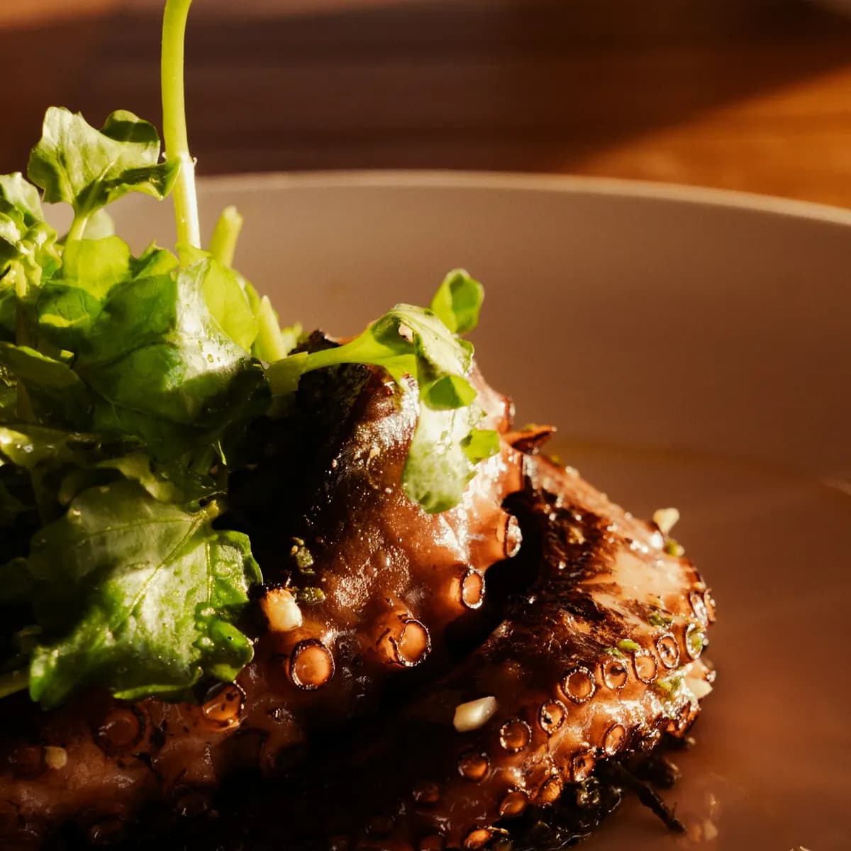 How to heat cooked octopus without making it rubbery